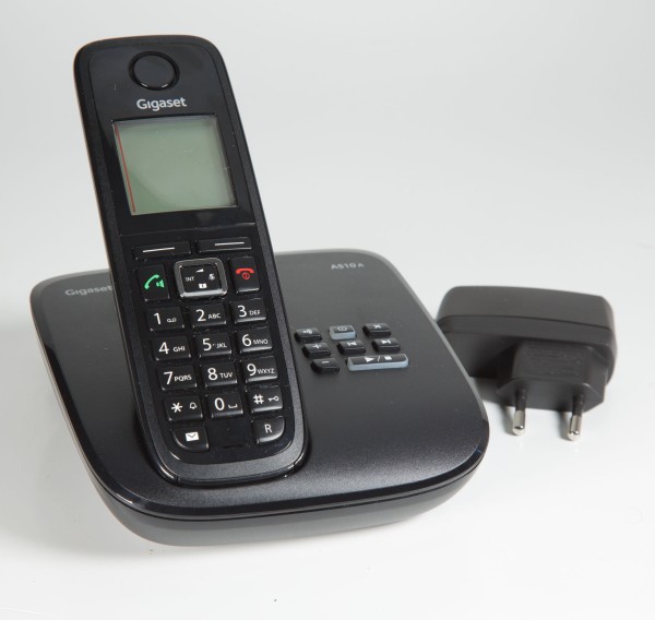 Gigaset A510A Schnurlostelefon mit Anrufbeantworter in schwarz