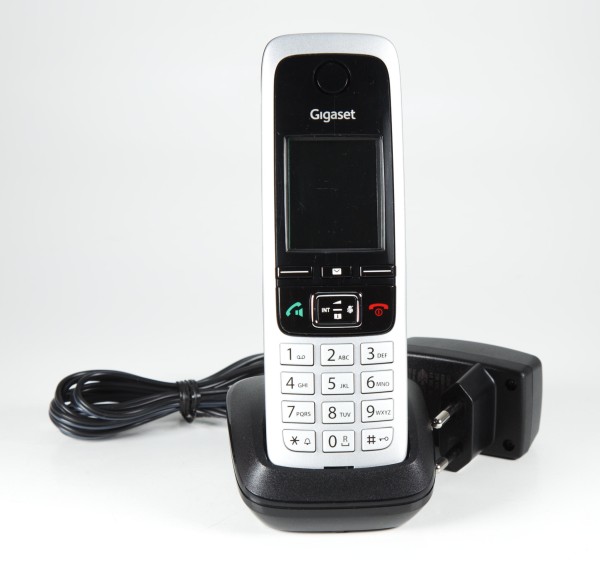 Gigaset C430HX - DECT-Mobilteil mit Ladeschale, schwarz-silber