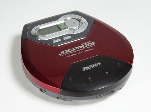 Philips AX 5113 tragbarer CD-Player in rot-metallic