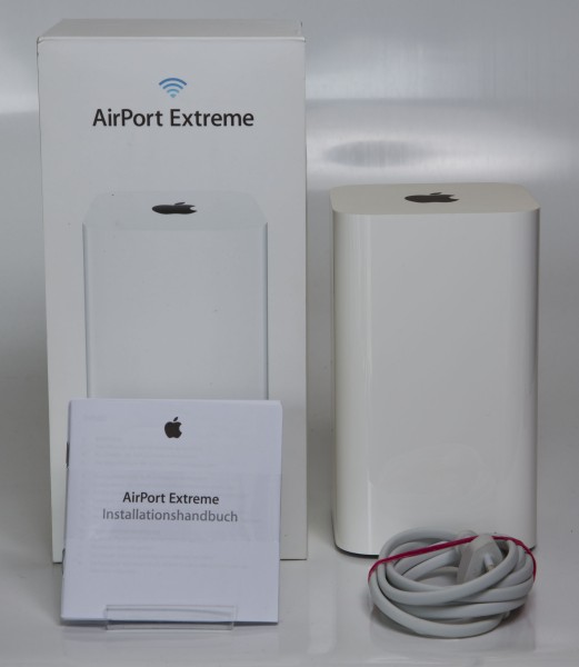 Apple Airport Extreme Wireless-LAN Basisstation (2,4/5GHz, LAN-Port, WAN-Port, USB, ME918Z/A) weiß