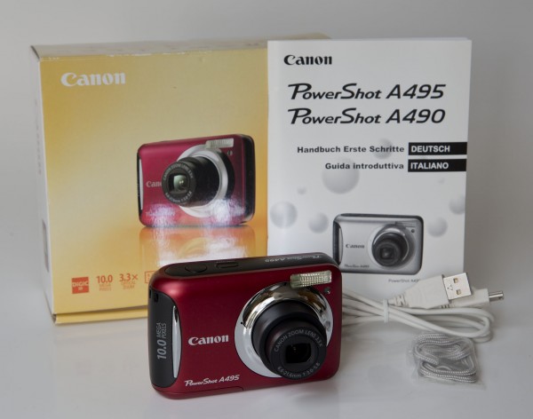 Canon PowerShot A495 Digitalkamera in rot