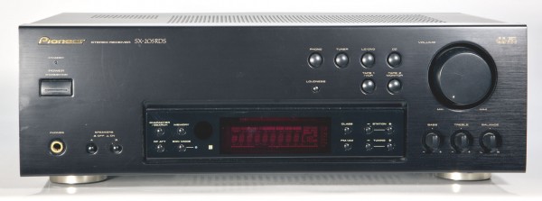 Pioneer SX-205RDS Stereo Receiver in schwarz