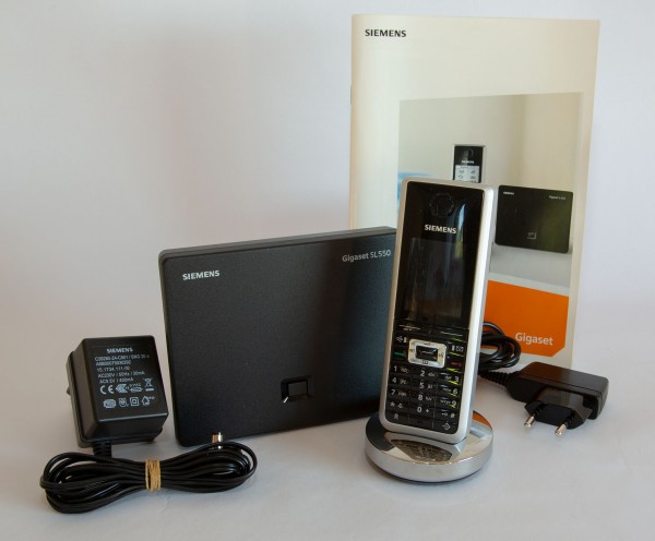 Gigaset SL550 Schnurloses DECT-Hightech-Telefon, lackschwarz