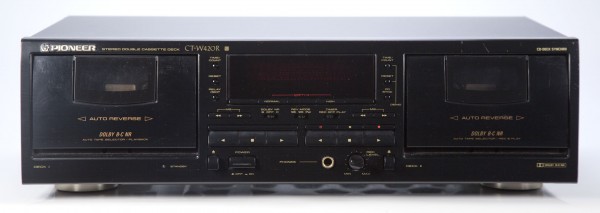 Pioneer CT-W420R Stereo Doppelkassettendeck in schwarz